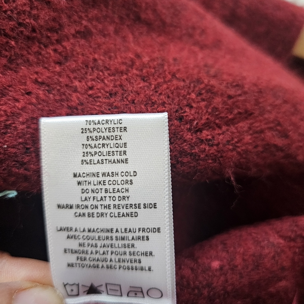 NWT Vigoss Burgundy Crew Neck Pullover Sweater Large - Picture 7 of 8